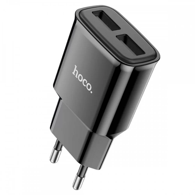 Зарядний пристрій HOCO C88A Star round dual port charger Black (6931474749482) - Фото 1 Зарядний пристрій HOCO C88A Star round dual port charger Black (6931474749482) - зображення 1