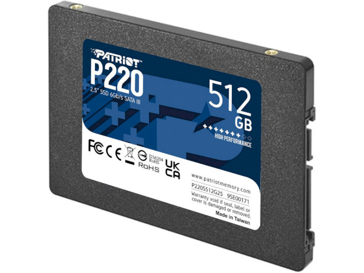 SSD накопичувач Patriot P220 512 GB (P220S512G25) - изображение 3