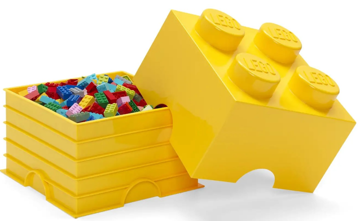 Контейнер для зберігання конструктора LEGO Storage Brick 4 Жовтий (5007128) - зображення 3