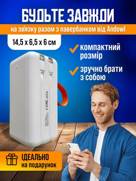 УМБ Andowl Q-TD88 58000 mAh White - изображение 4