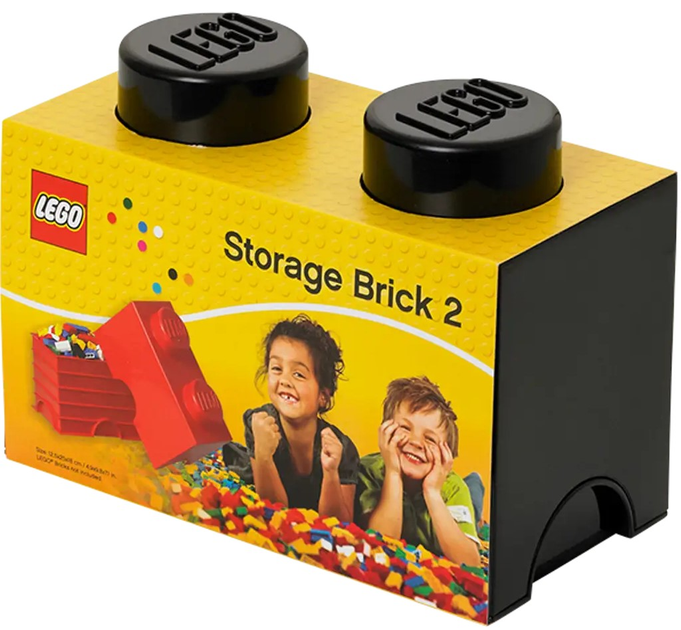 Контейнер для зберігання конструктора LEGO Storage Brick 2 Чорний (5006868) - зображення 1