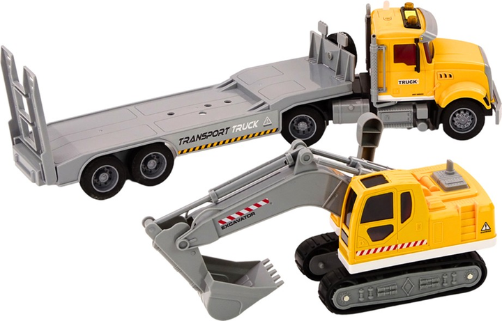 Ciężarówka LEAN Toys z gąsienicowym koparką (5905991018254) - obraz 3