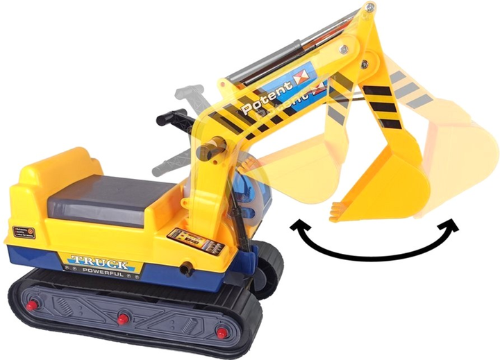 Koparka LEAN Toys z kaskiem Żółta (5904204753180) - obraz 5