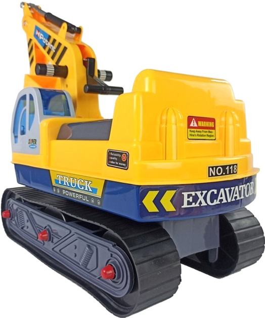 Koparka LEAN Toys z kaskiem Żółta (5904204753180) - obraz 6