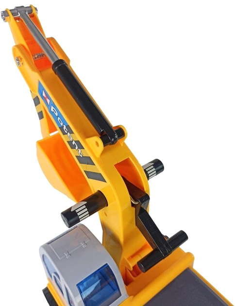 Koparka LEAN Toys z kaskiem Żółta (5904204753180) - obraz 7