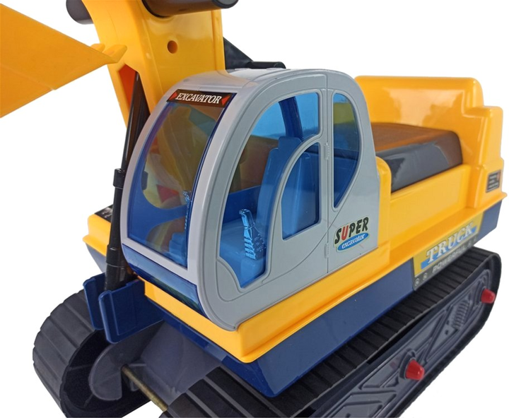 Koparka LEAN Toys z kaskiem Żółta (5904204753180) - obraz 8