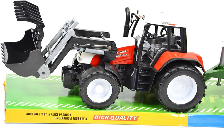 Traktor Pegaz Toys z łyżką i snopowiązałką (5905247782519) - obraz 2