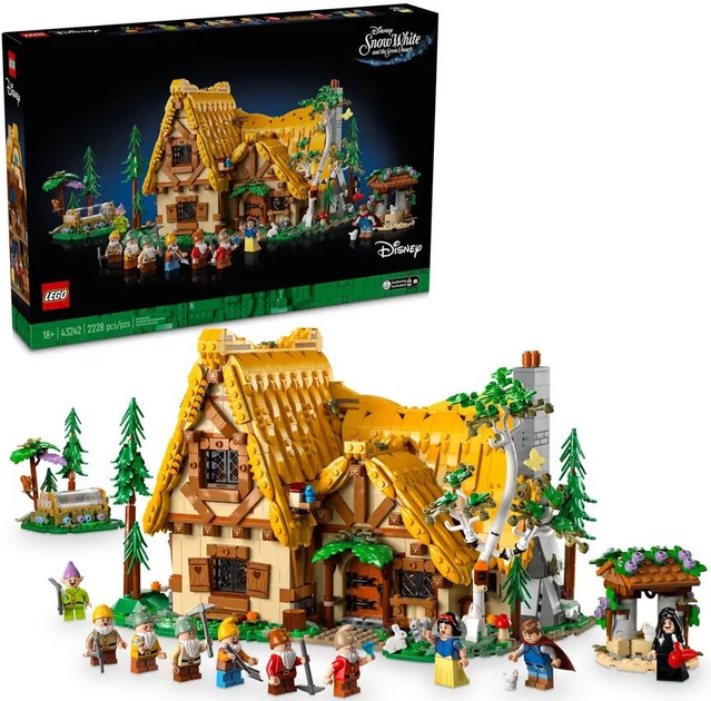 Конструктор Lego Disney Хатина Білосніжки та семи гномів 2228 деталей (43242) (955555906846553) - Уцінка - зображення 1