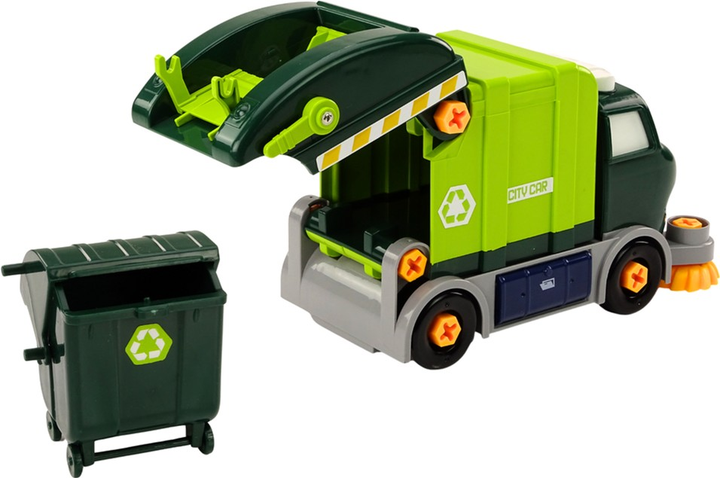 Śmieciarka do skręcania LEAN Toys Zielona (5905991018759) - obraz 4