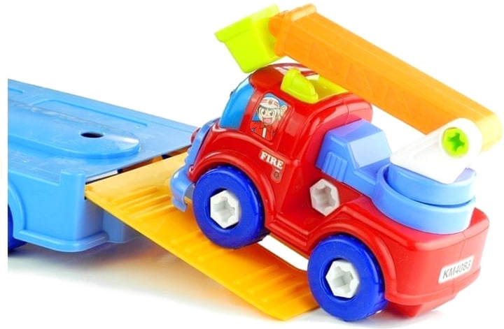 Laweta LEAN Toys z 2 autkami narzędziami i znakami drogowymi (5902808156529) - obraz 6