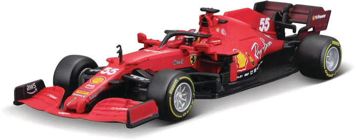 Metalowy model samochodu Bburago Ferrari SF21 2021 Carloz Sainz 1:43 (4893993002801) - obraz 1