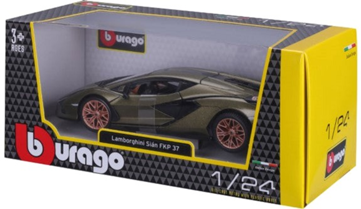 Metalowy model samochodu Bburago Lamborghini Sian FKP 37 1:24 Zielony (4893993210992) - obraz 2