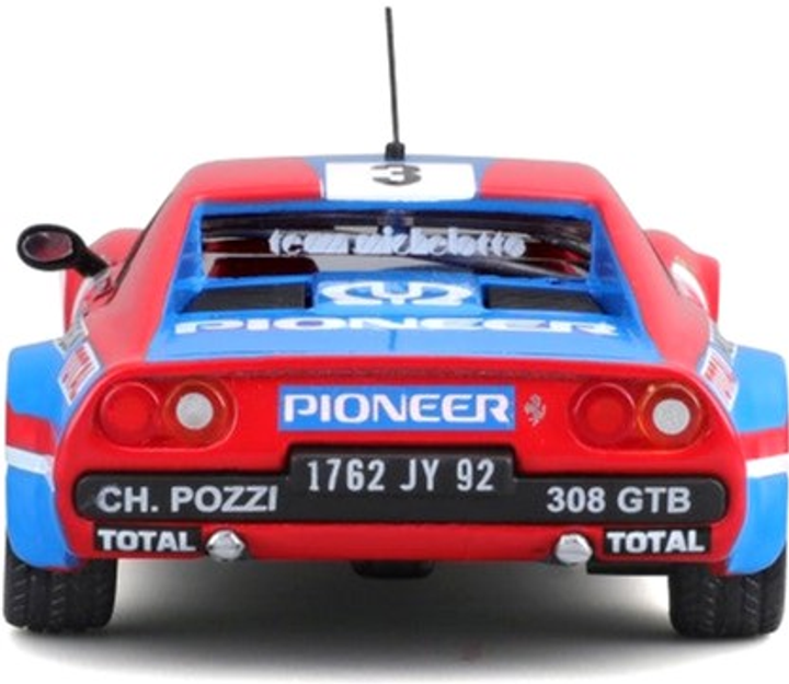 Металева модель автомобіля Bburago Ferrari Racing 308 GTB 1982 1:43 (4893993363049) - зображення 3