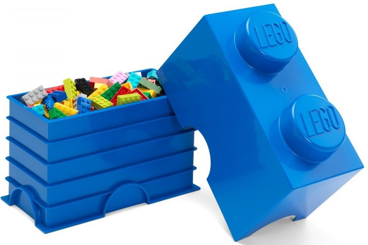 Pudełko do przechowywania klocków konstrukcyjnych LEGO Storage Brick 2 Niebieskie (5004280) - obraz 3