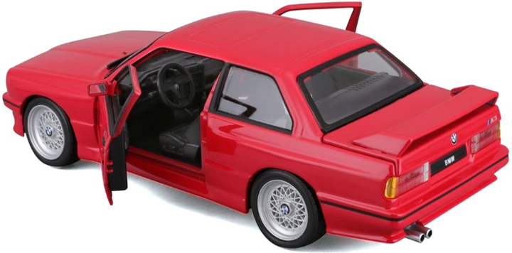 Металева модель автомобіля Bburago BMW 3 Series 1988 1:24 Червона (4893993211005) - зображення 10