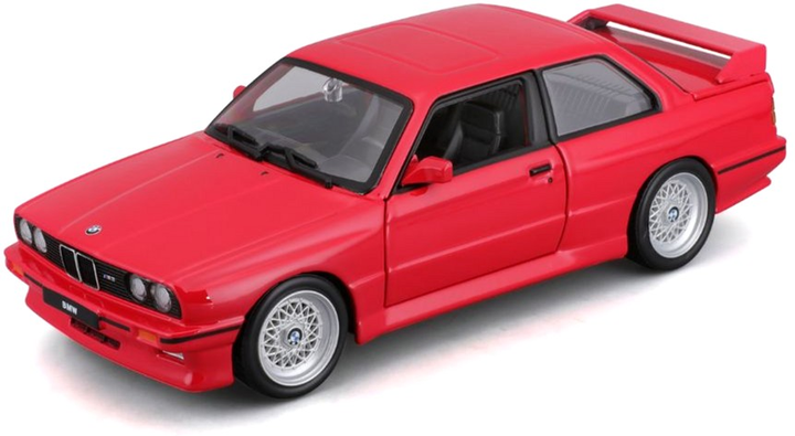 Металева модель автомобіля Bburago BMW 3 Series 1988 1:24 Червона (4893993211005) - зображення 13