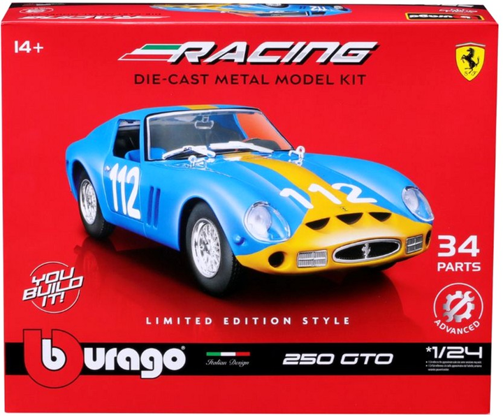 Metalowy model samochodu Bburago Ferrari 250 GTO 1:24 (4893993263059) - obraz 14