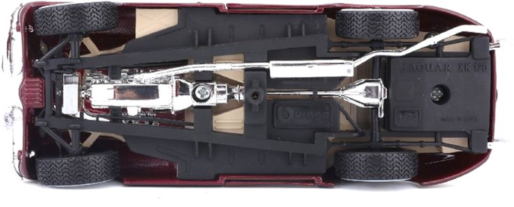 Metalowy model samochodu BBurago Jaguar XK 120 SE Roadster 1:24 Czerwony (4893993008018) - obraz 4