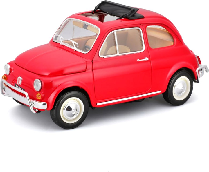 Metalowy model samochodu BBurago Fiat 500L 1968 1:24 Czerwony (4893993220991) - obraz 2