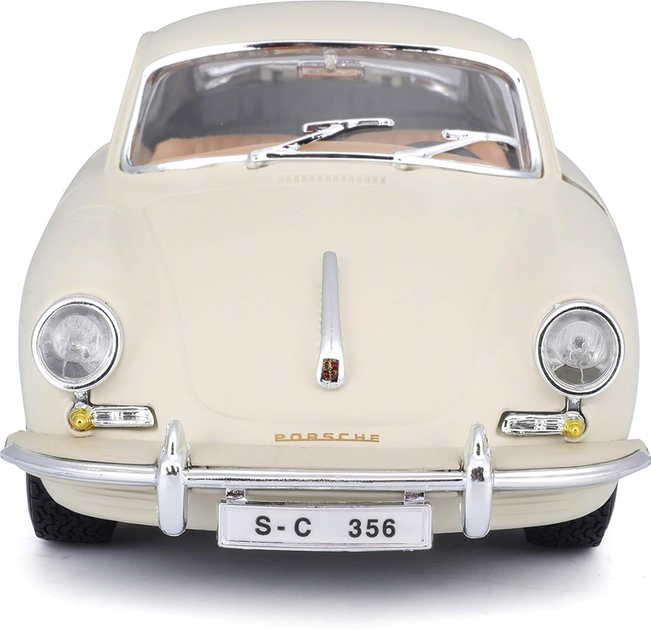Metalowy model samochodu BBurago Porshe 356B Coupe 1:24 Kość słoniowa (4893993220793) - obraz 3