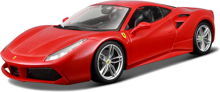 Metalowy model samochodu BBurago Ferrari 488 GTB 1:18 Czerwony (4893993160082) - obraz 1