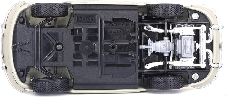 Metalowy model samochodu BBurago Porshe 356B Coupe 1:24 Kość słoniowa (4893993220793) - obraz 7