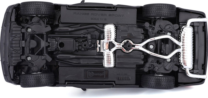 Металева модель автомобіля BBurago Range Rover Sport 1:18 Чорна (4893993120697) - зображення 10