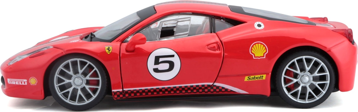 Metalowy model samochodu BBurago Ferrari 458 Challenge 1:24 Czerwony (4893993263028) - obraz 6