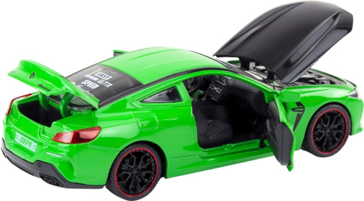 Metalowy model samochodu LEAN Toys sportowego z napędem ciernym 1:24 Zielony (5905991019343) - obraz 4
