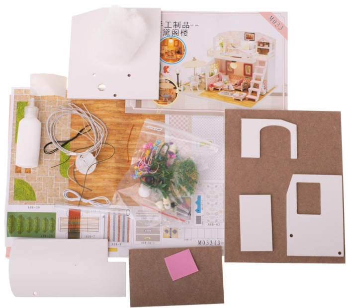 Румбокс Рожевий лофт DIY House Roombox Pink loft Інтер'єрний конструктор M033 з куполом - зображення 5
