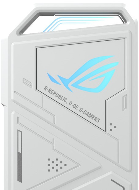 Kieszeń zewnętrzna ASUS ROG STRIX ARION M.2 NVMe SSD USB 3.2 Gen 2x1 Type-C/A Moonlight White (90DD02H1-B09000) - obraz 5