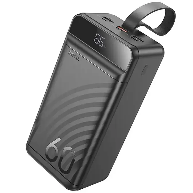 Powerbank Hoco J123C зі швидкою зарядкою 22,5W 60000 mAh з ліхтарем чорний G-11463 - Фото 1 Powerbank Hoco J123C зі швидкою зарядкою 22,5W 60000 mAh з ліхтарем чорний G-11463 - зображення 1