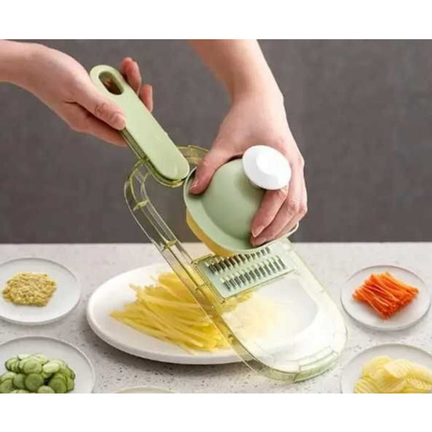 Слайсер-овощерезка Multifunctional Vegetable Cutter с контейнером 4 в 1 094k - изображение 3