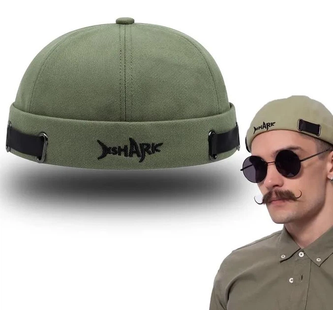 Кепка докер Docker cap Shark Хаки OneSize унисекс без козырька