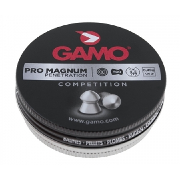 Пули Gamo Pro Magnum, 4,5 мм, 0,49 г, 500 шт - изображение 1