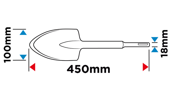 Dłuto łopatkowe Graphite SDS Max 100 x 450 mm 57H551 (5902062078391) - obraz 7