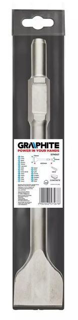 Зубило плоске Graphite HEX 75 x 400 мм 57H567 (5902062575678) - зображення 2