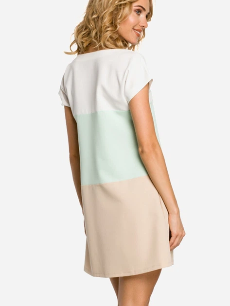 Sukienka trapezowa damska mini Made Of Emotion M105 L Miętowa (5902041118360) - obraz 2