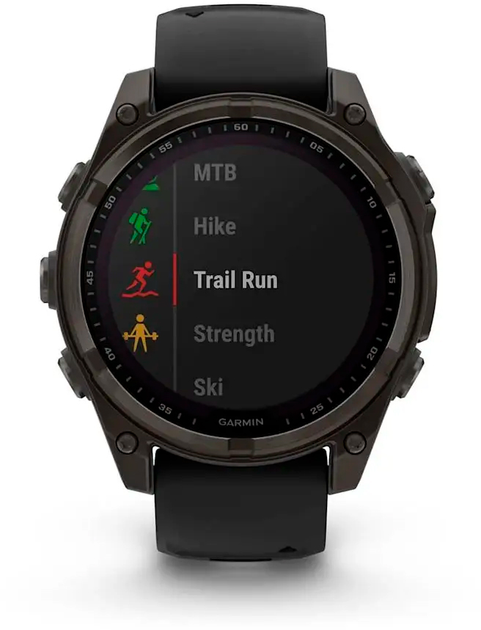 Смарт-часы Garmin fenix 8 47mm Solar Sapphire Carbon Grey DLC titanium with Black and Pebble Grey Silicone Band (010-02906-11) - изображение 5