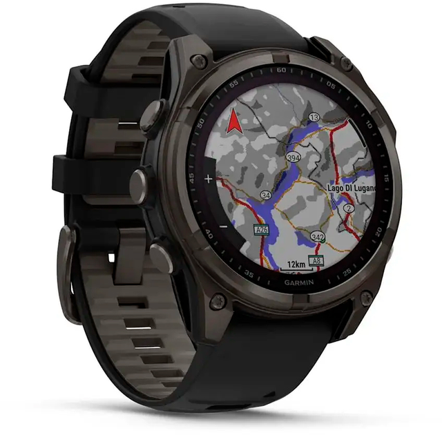 Смарт-часы Garmin fenix 8 47mm Solar Sapphire Carbon Grey DLC titanium with Black and Pebble Grey Silicone Band (010-02906-11) - изображение 9