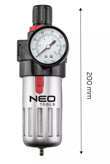 Filtr odwadniacz 1/2" NEO Tools z reduktorem ciśnienia 14-732 (5907558452228) - obraz 6