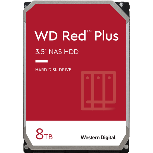 Жесткий диск WD Red Plus NAS 8 TB (8000Gb) 5640 rpm 256M SATA 6 Gb/s (WD80EFPX) - Фото 1 Жесткий диск WD Red Plus NAS 8 TB (8000Gb) 5640 rpm 256M SATA 6 Gb/s (WD80EFPX) - изображение 1