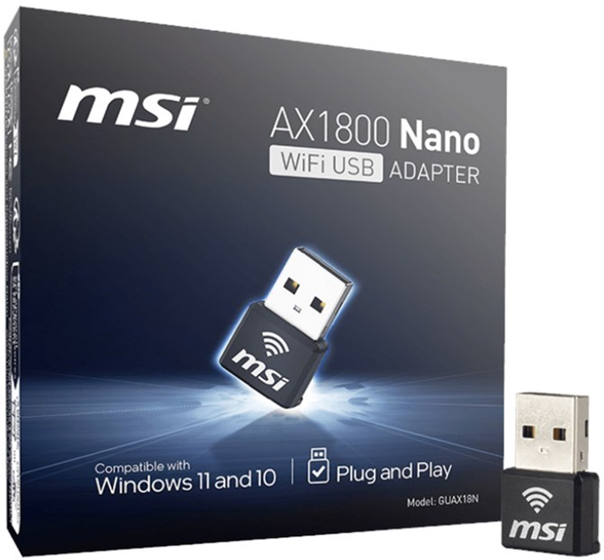 Adapter Wi-Fi MSI AX1800 Nano (GUAX18N) - obraz 6