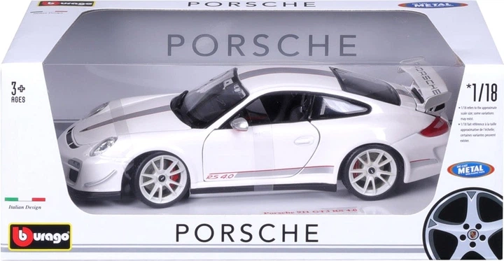 Металева модель автомобіля Bburago Porsche 911 GT3 RS 4.0 1:18