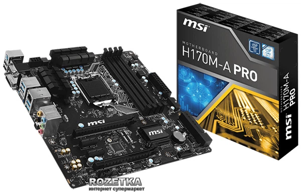 Материнская плата MSI H170M-A PRO (s1151, Intel H170, PCI-E x16