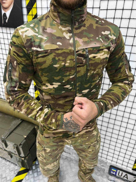 Тактическая кофта флисовая с креплением для шевронов Delta Tactical Fleece Multicam M - изображение 1