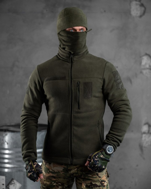 Тактическая кофта флисовая с креплением для шевронов Polartec Tactical Fleece Olive XXXL - изображение 2