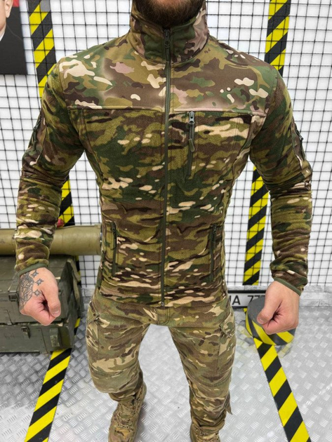 Тактична флісова кофта з кріпленням для шевронів Delta Tactical Fleece Multicam XL - зображення 2