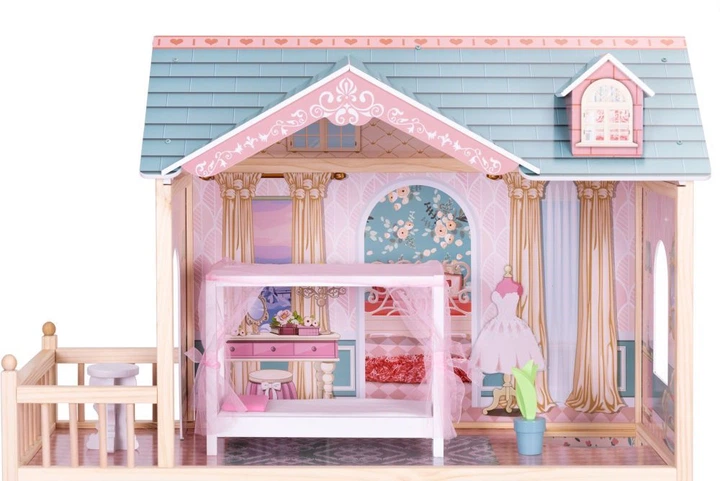 Ляльковий будинок Ecotoys 3 поверхи з меблями 123 см (8106) (5905817003389) - зображення 8