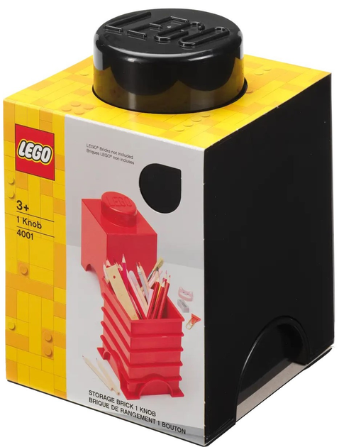 Pudełko do przechowywania klocków konstrukcyjnych LEGO Storage Brick 1 Czarne (5007031) - obraz 1